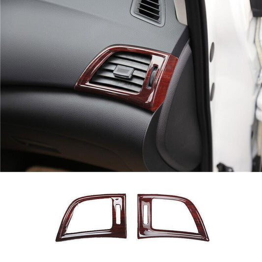 for Nissan Sentra 13-19 Wood Grain Console Lr Air Outlet Vent Moulding Trim 2P