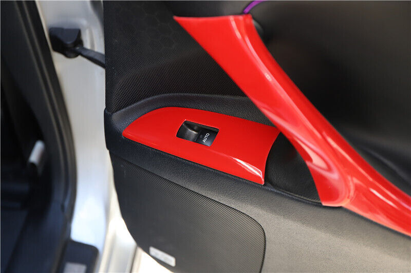 Car Inner Door Handle Lock Cover Trim 4PCS Fit for Lexus IS 2006-2011 Bright Red