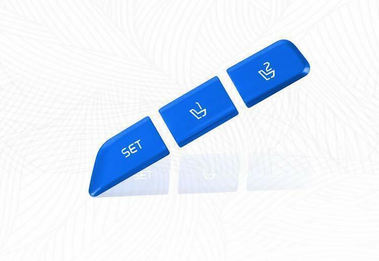 for Seat Memory Button Frame Cover Trim 3 for Kia Carnival 2022-2023 Blue Aluminum