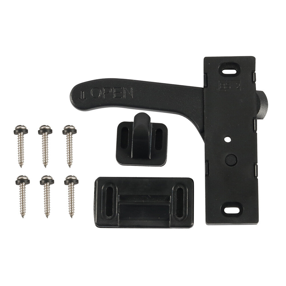 For Camper RV Screen Door Latch Right Hand Open Close Handle Kit Black Universal