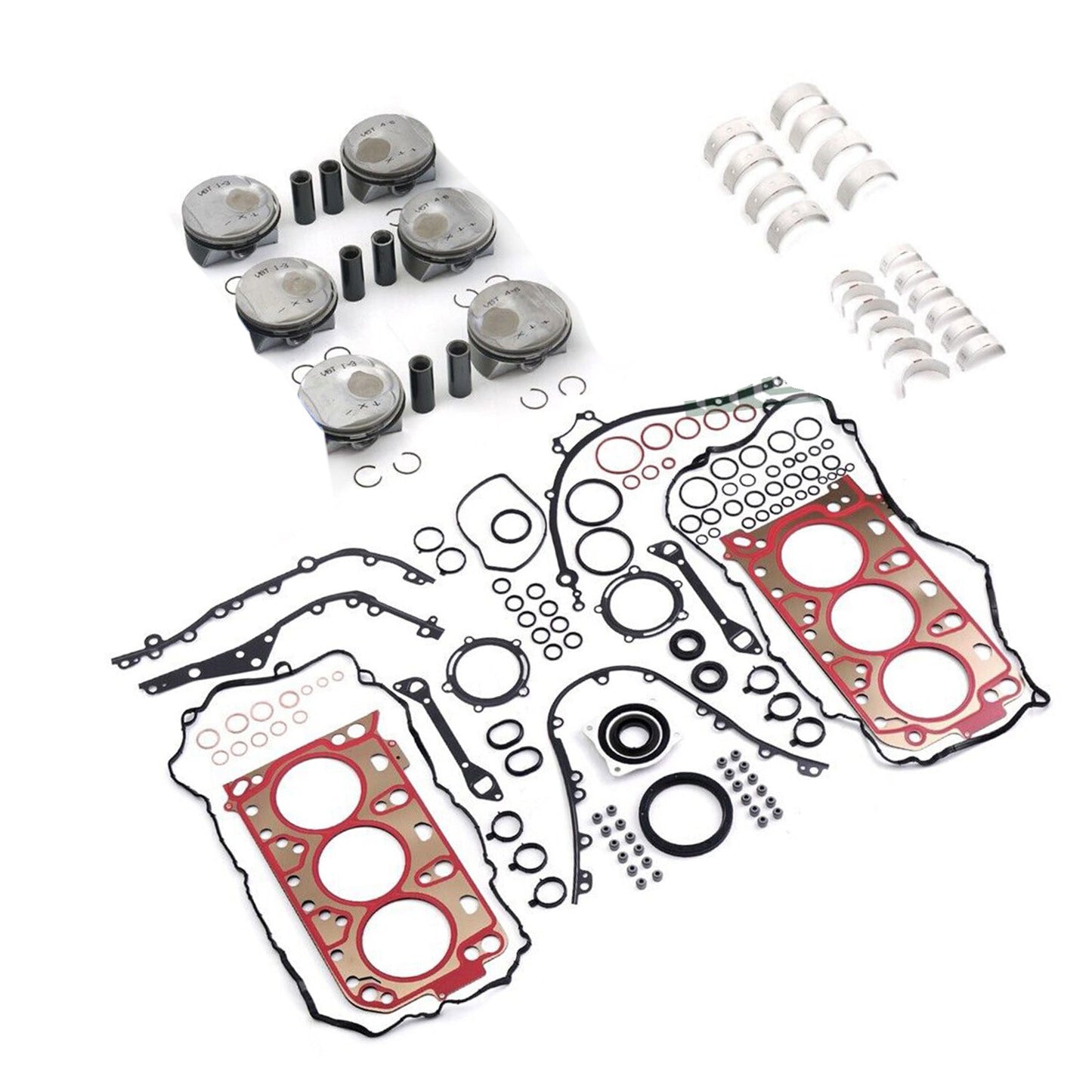 for Porsche for Panamera S 3.0T V6 Engine Rebuild Overhaul Piston GasketTiming Kit