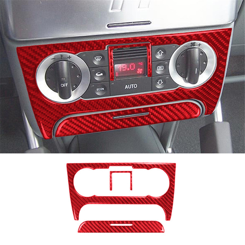 Air Conditioner Switch Trim Panel Cover Carbon Fiber for Audi TT 8N 2001-2006