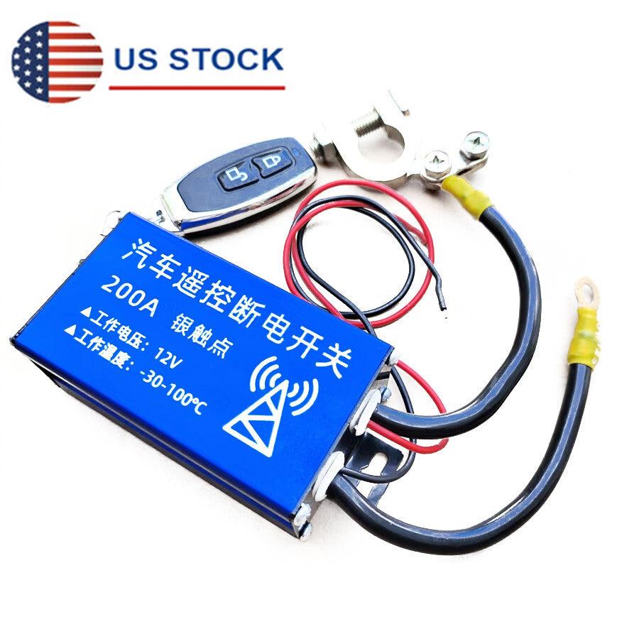 12V 200A Car Battery Disconnect Switch System Remote Control+Battery Isolator US