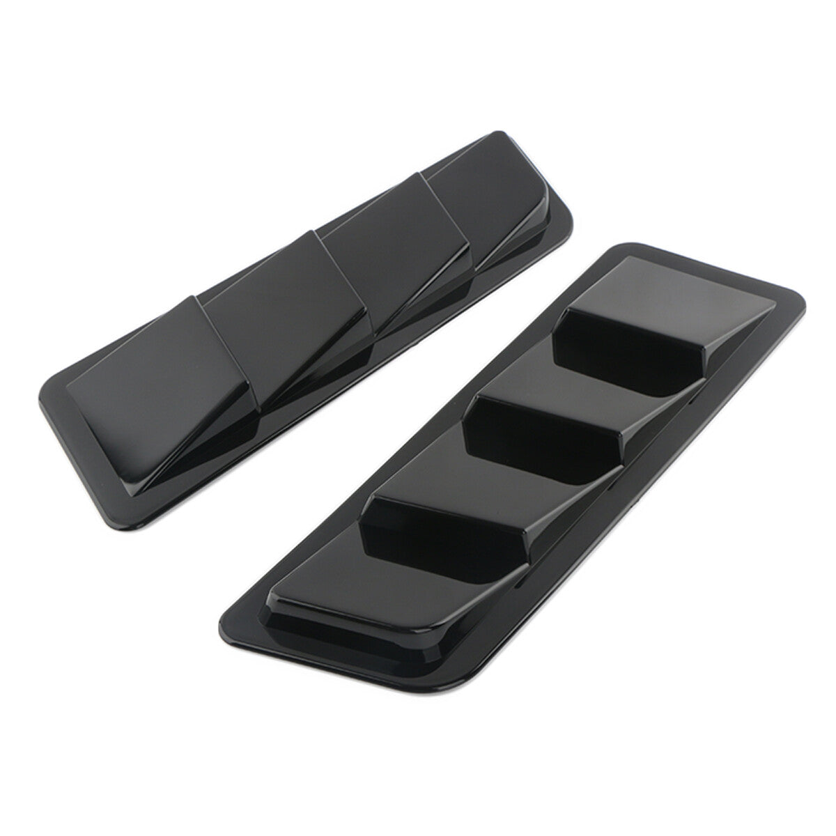 Hood Vent Scoop Kit Universal Air Flow Intake Louvers Cooling Cap (Black)