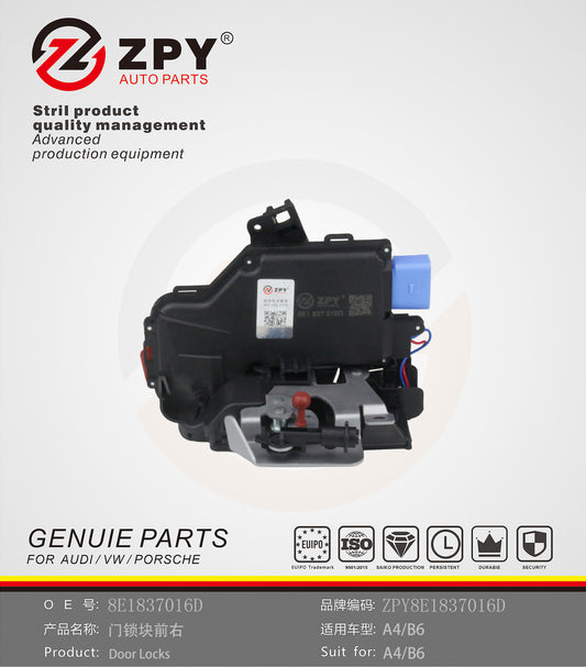ZPY for Audi A4 Quattro S4 Front Right Passenger Door Lock Latch Actuator