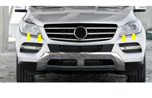 Front Left side Bumper LateralChrome Grill light for Benz ML250 ML350 2012-15