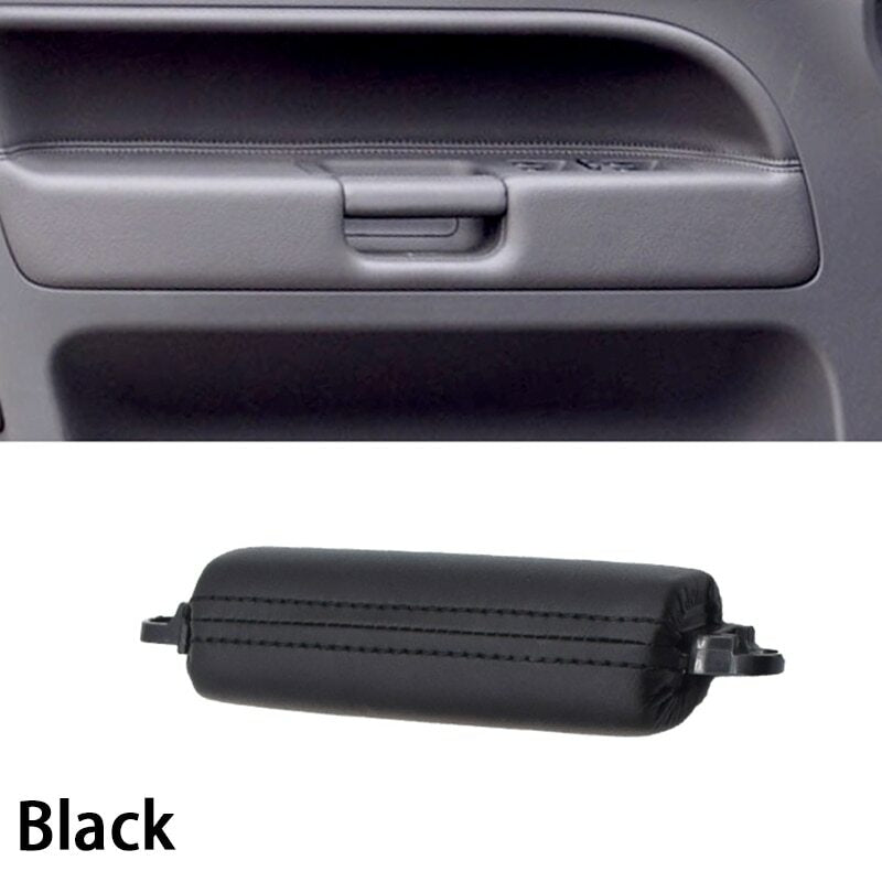 Black Left Hand Interior Door Driver Leather Pull Handle for VW Touareg 2003-10