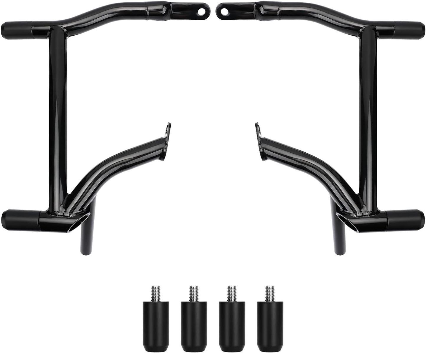Black Saddlebag Guards Rail Crash Bar for Harley Touring 09-24 Electra Glide