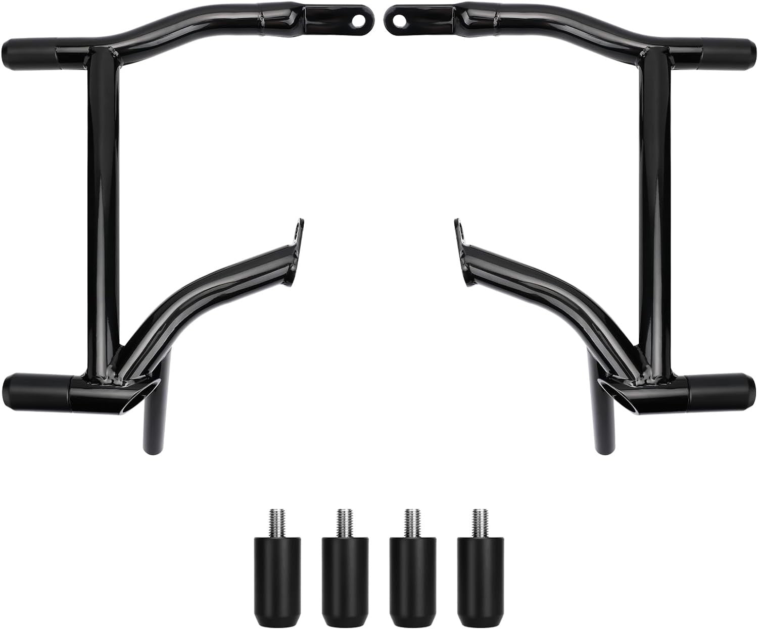 Black Saddlebag Guards Rail Crash Bar for Harley Touring 09-24 Electra Glide