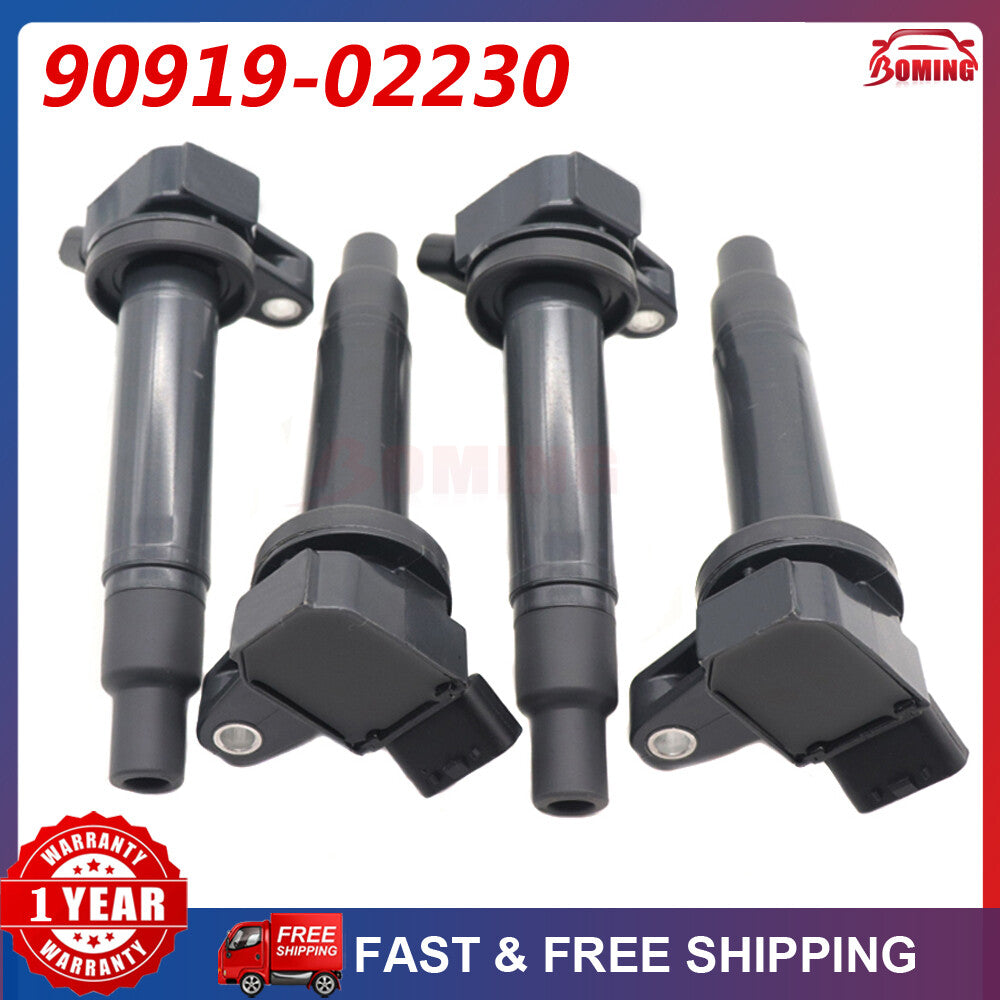 4-pack of brand new ignition coils suitable for 1998-2009 for Toyota and for Lexus 4.3L and 4.7L engines. (Item number: 90919-02230 UF230)
