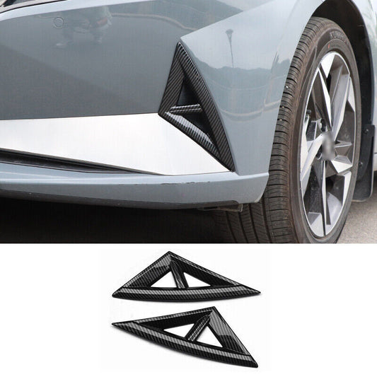 Carbon Fiber Front bumper Fog Light Lamp Cover Trim for Hyundai for Elantra 2021-22