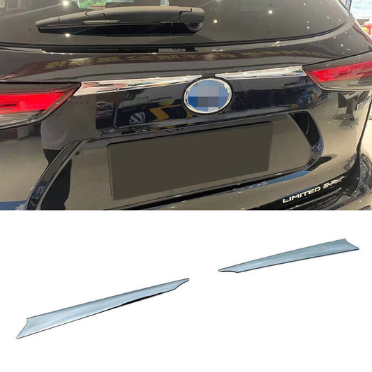 2P Chrome Rear Trunk Tailgate Molding Strip Trim for Toyota Highlander 2020-2023