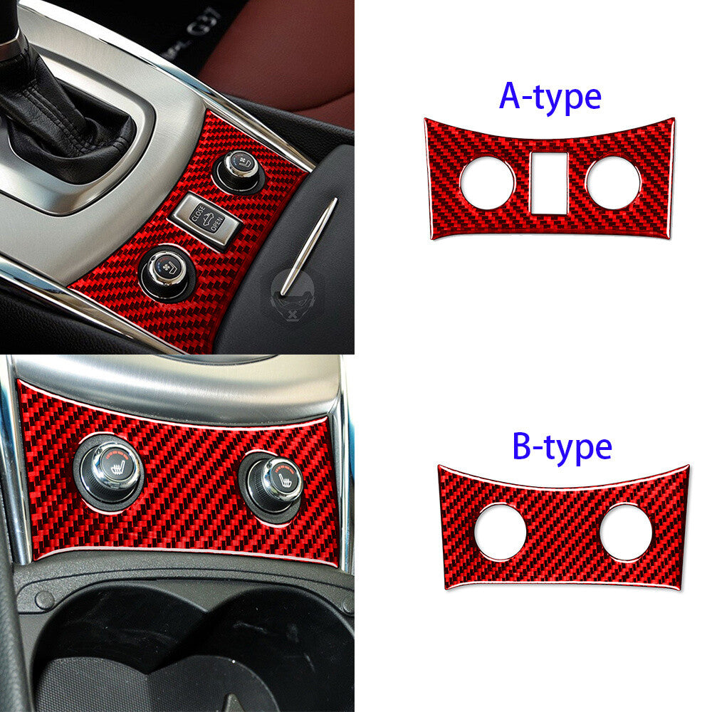 Carbon Fiber Interior for Seat Heated Button Cover for Infiniti G37 Sedan 2010-2013