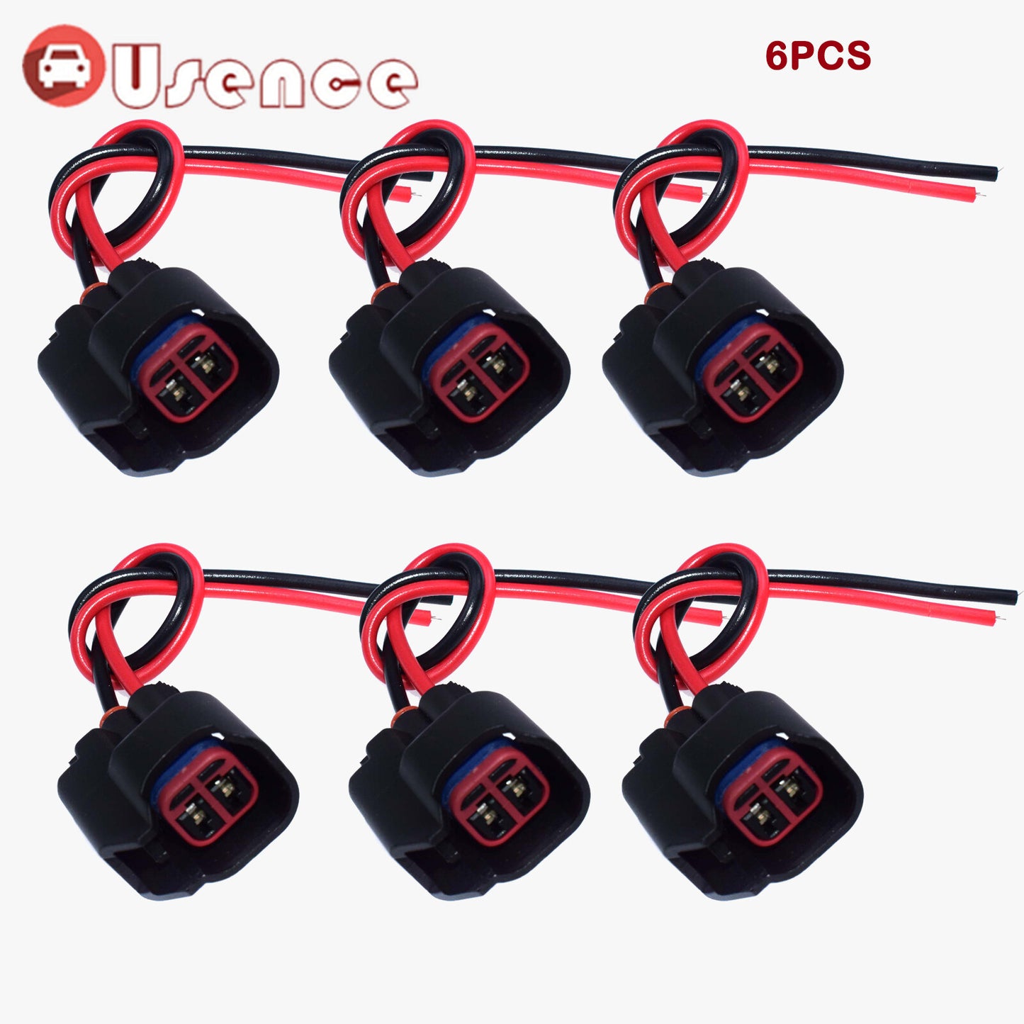 6X Fuel Injector Connector Pigtail Wiring Plugs EV6 EV14 for Mustang for Ford for Chevy