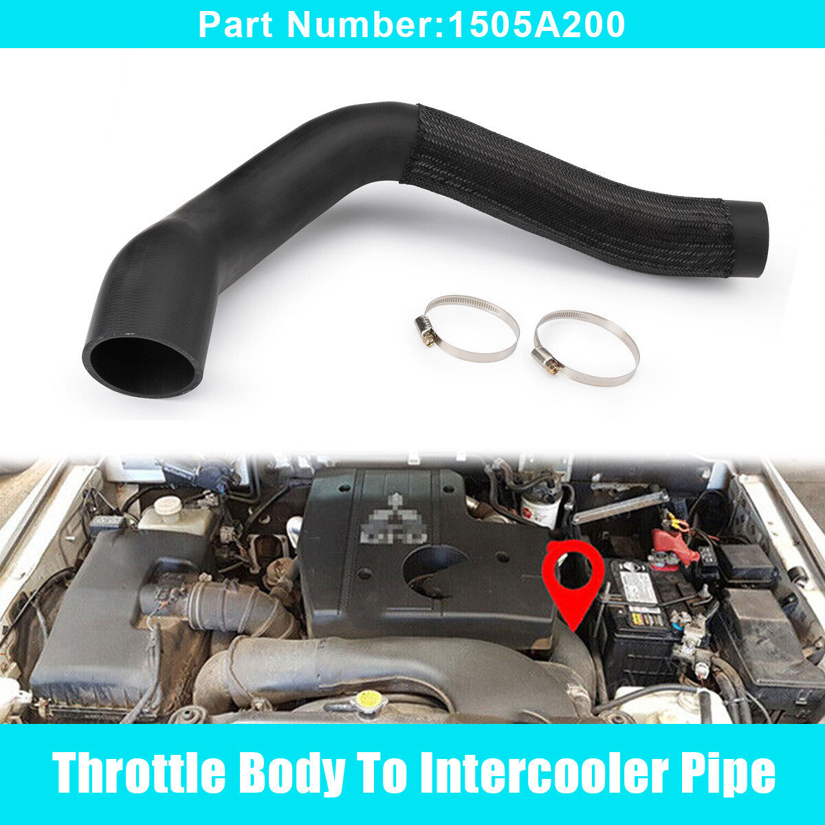 1505A200 1PC Throttle Body To Intercooler Pipe Hose for Mitsubishi Pajero 3.2L