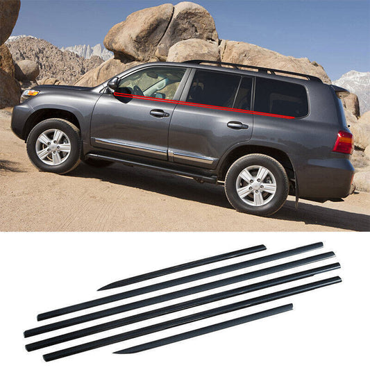 S.Steel Window Molding Lower Strip Black Cover for Toyota for Land Cruiser 2009-2020