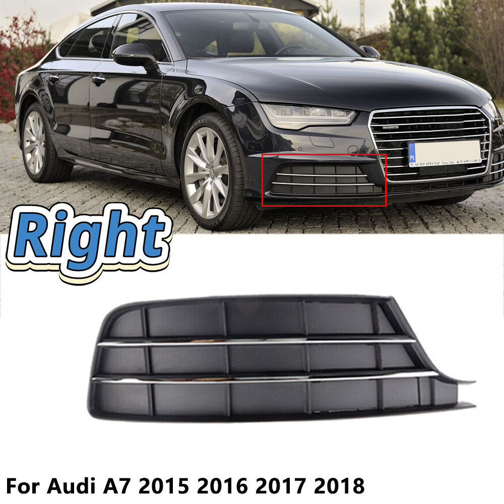 Fog Lamp Front Bumper Fog Lamp Grille Cover Right for Audi A7 2015 2016-2018