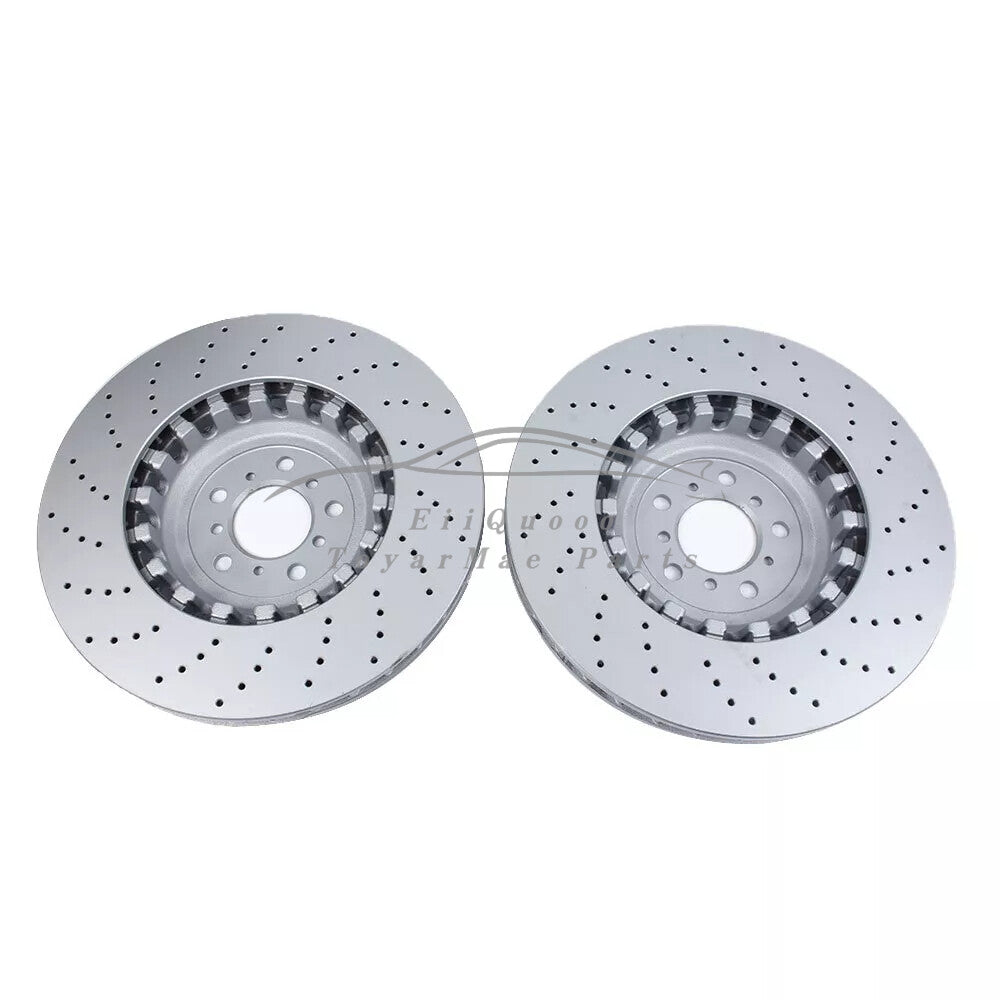 New 2x for BMW M5 F10 M6 FRONT PAIR DRILLED BRAKE DISC 400mm DIAMETER