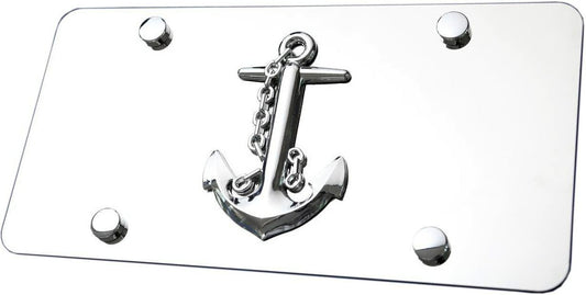 Bonnet rear license plate frame cap, rear trunk boot chrome anchor  for ford