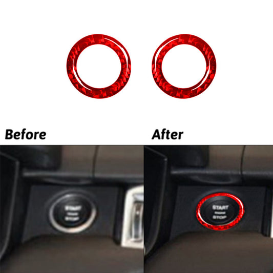 2X Red Carbon Fibre Ignition Glove Box Switch For Land for Range Rover Sport 2014-17