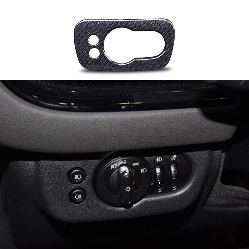 Fit for Mini Cooper Clubman F54 Carbon Fiber Steel Headlight Switch Control Trim