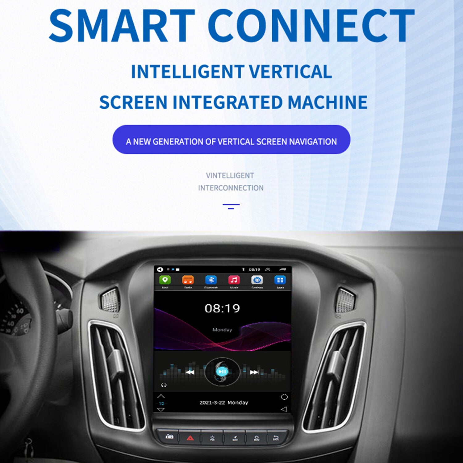 Android 12 Carplay Fit for Ford Focus Car Radio Stereo GPS Navi Player 2012-2018