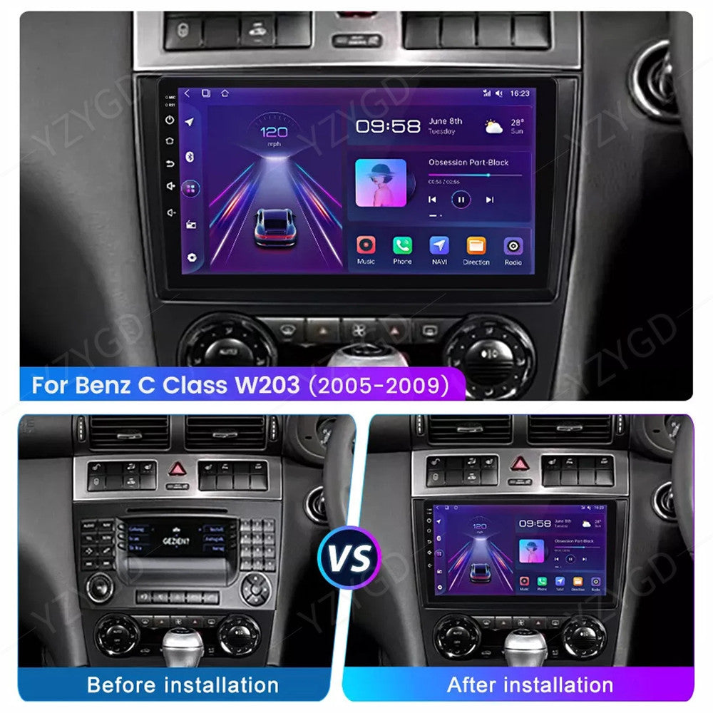 Car Stereo Radio for Mercedes for Benz C-Class C230 C280 2004-2007 CarPlay GPS WIFI