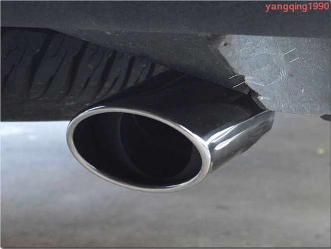 Silver Rear Exhaust Muffler Tip End Pipe S.Steel for Mitsubishi Pajero 2008-2016
