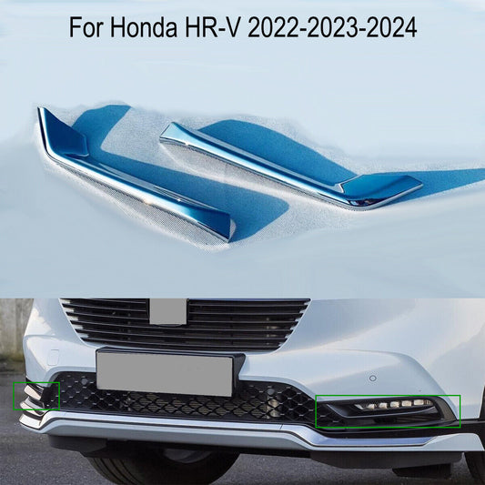 Chrome ABS Front Fog Light Lamp Cover Trims Decor for Honda HR-V HRV 2023-2024