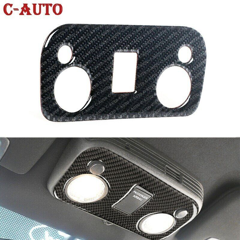 Carbon Fiber Reading Light Panel Decor Sticker Cover for Ford for Mustang 2015-2019