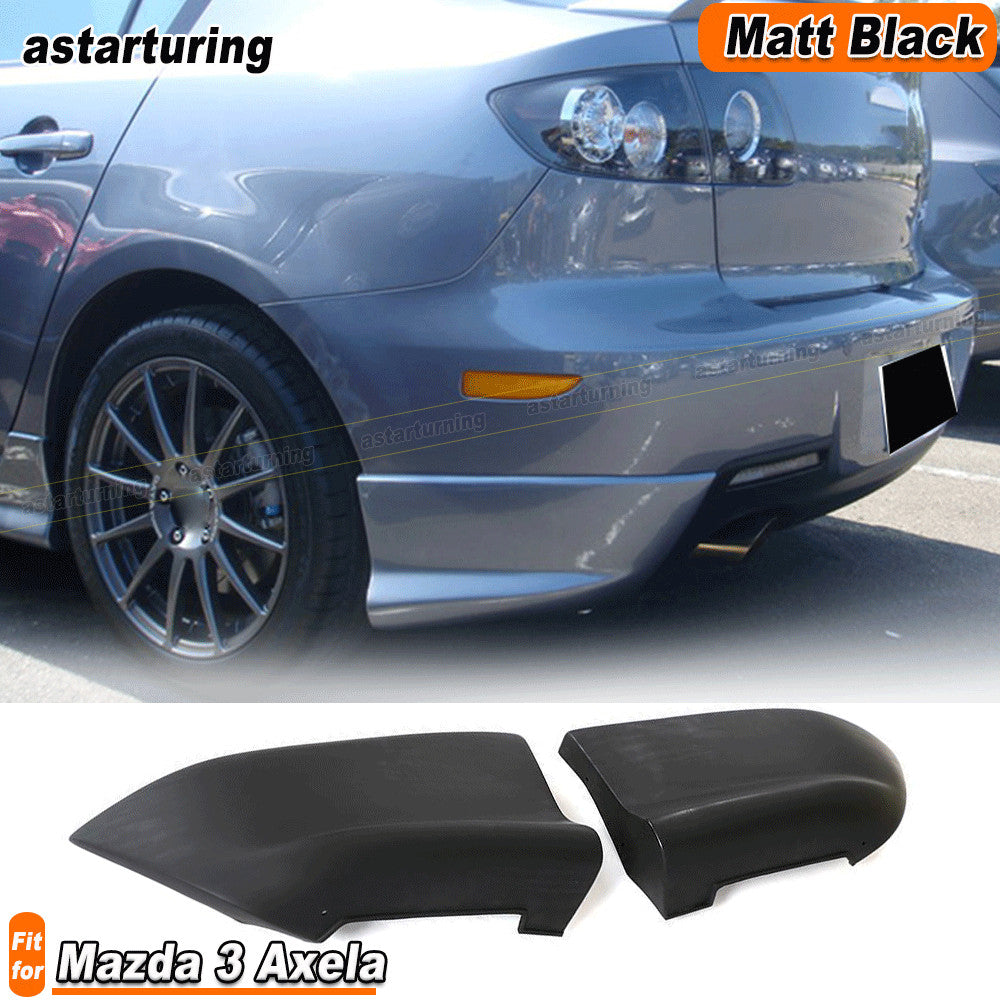 Unpainted PU Rear Splitter Bumper Lips Spats Fit for Mazda 3 Axela 2006-2010