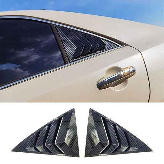 for Toyota for Camry 2007-2012 Carbon Print Side Window Louver Shutter Cover Trim 2X