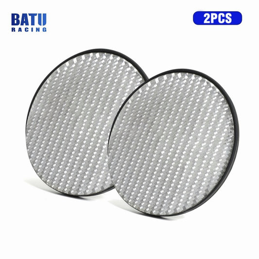 2XSilver Carbon Fiber Cup Holder Pad Water Cup Slot Non-Slip Mat Car Accessories