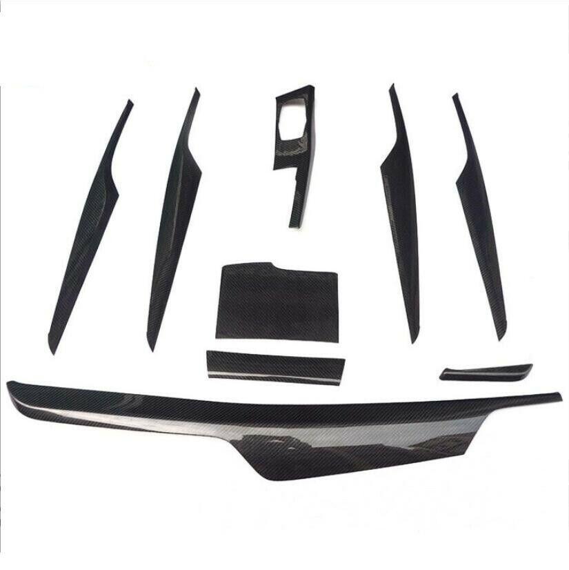 Dry Carbon Fiber Car Interior kit Cover Trim 9PCS For BWM G30 G32 G38 525 530li