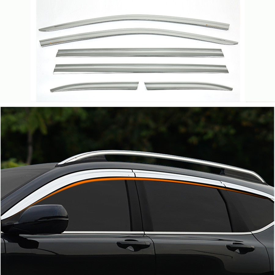 for Nissan Rogue 21-24 silver Window Visor Vent Sun Shade Rain Guard Door Visor