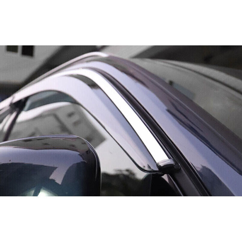 for Volvo XC40 2019-2024 side Window Visors Sun Rain Guard Deflectors W/Chrome