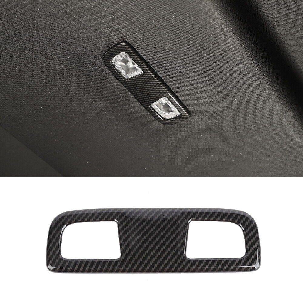 Carbon Fiber Rear Reading Light Lamp Cover Trim for Chevy Silverado for GMC - for SIERRA