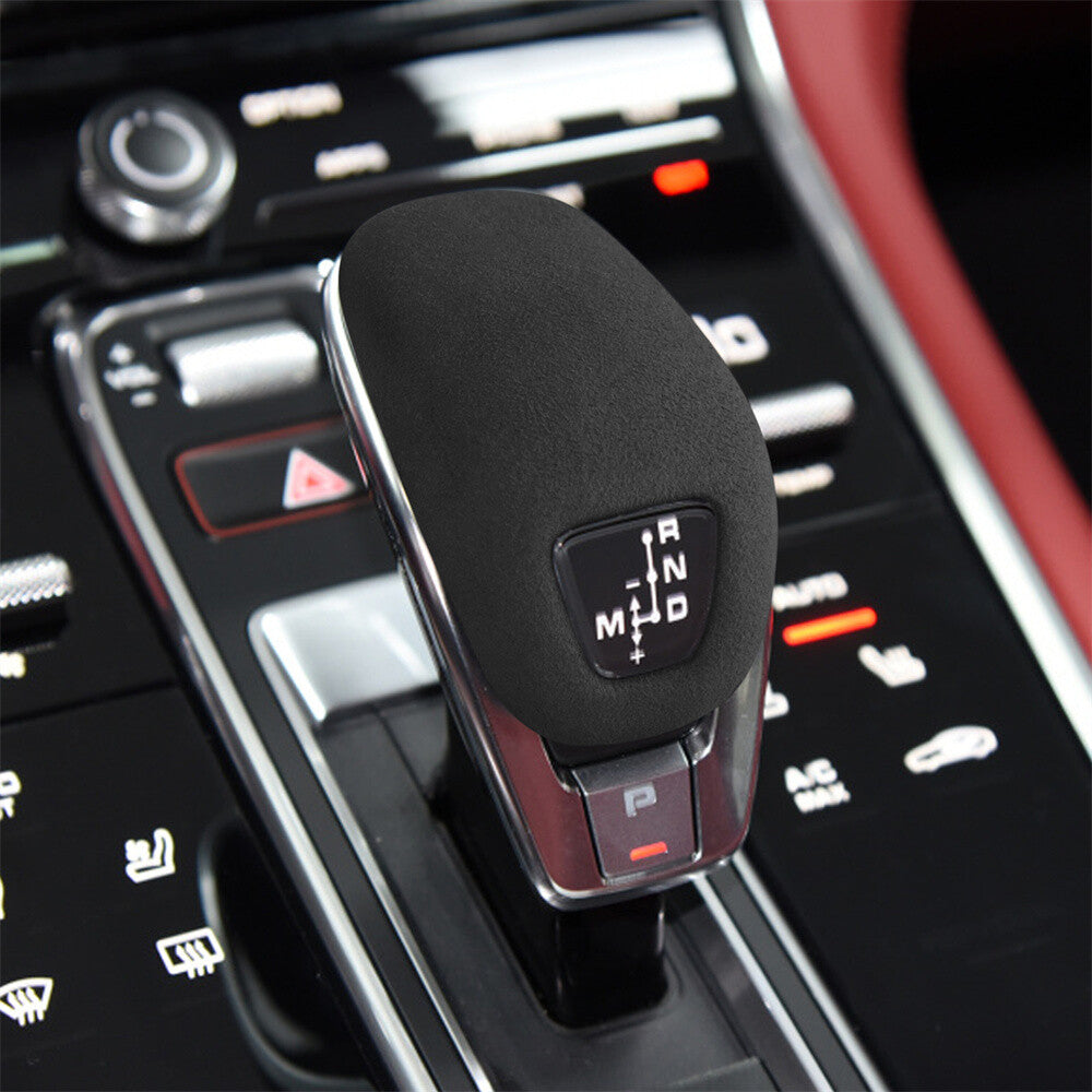 Suede Dark Gray Gear Shift Knob Cover for Porsche for Panamera 2017-2023 Accessories