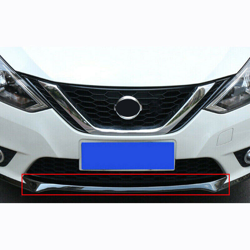 for Nissan Sentra Sylphy 2013-19 Black Steel Front Bumper Lower Strip Guard Trim