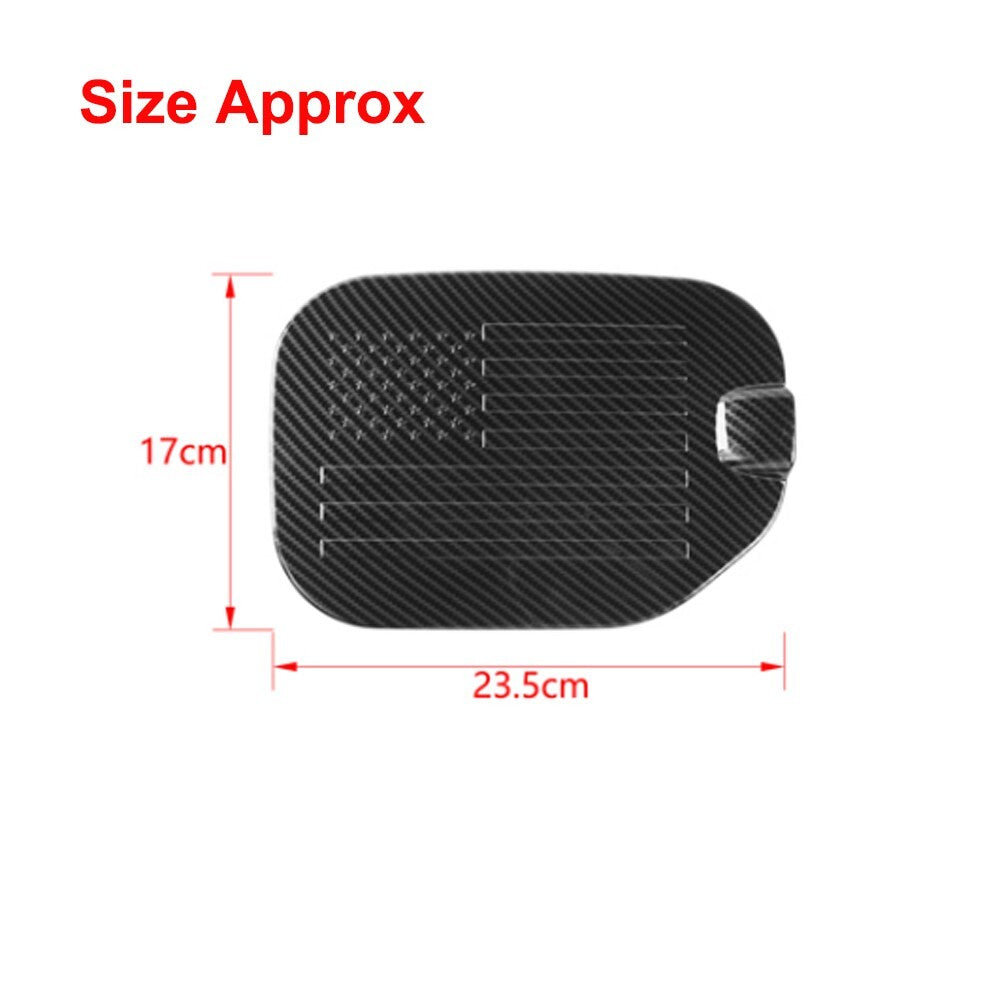 Carbon Fiber Fuel Filler Door Gas Tank Cap Cover Trim Bezel for Ford F150 2021+