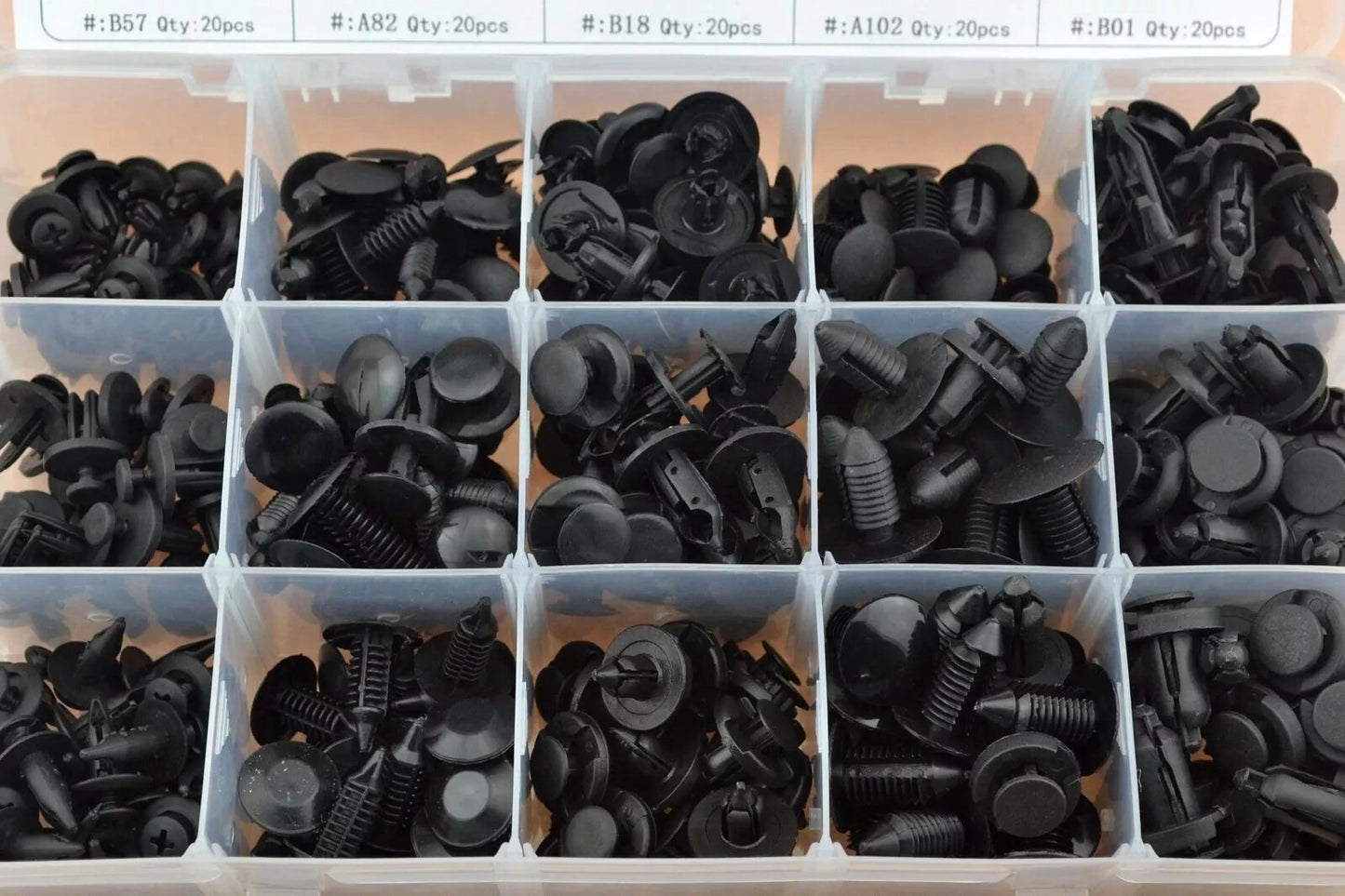 300 Pcs Car Push Pin Rivet Trim Clip Panel Body Interior Retainer Assortment