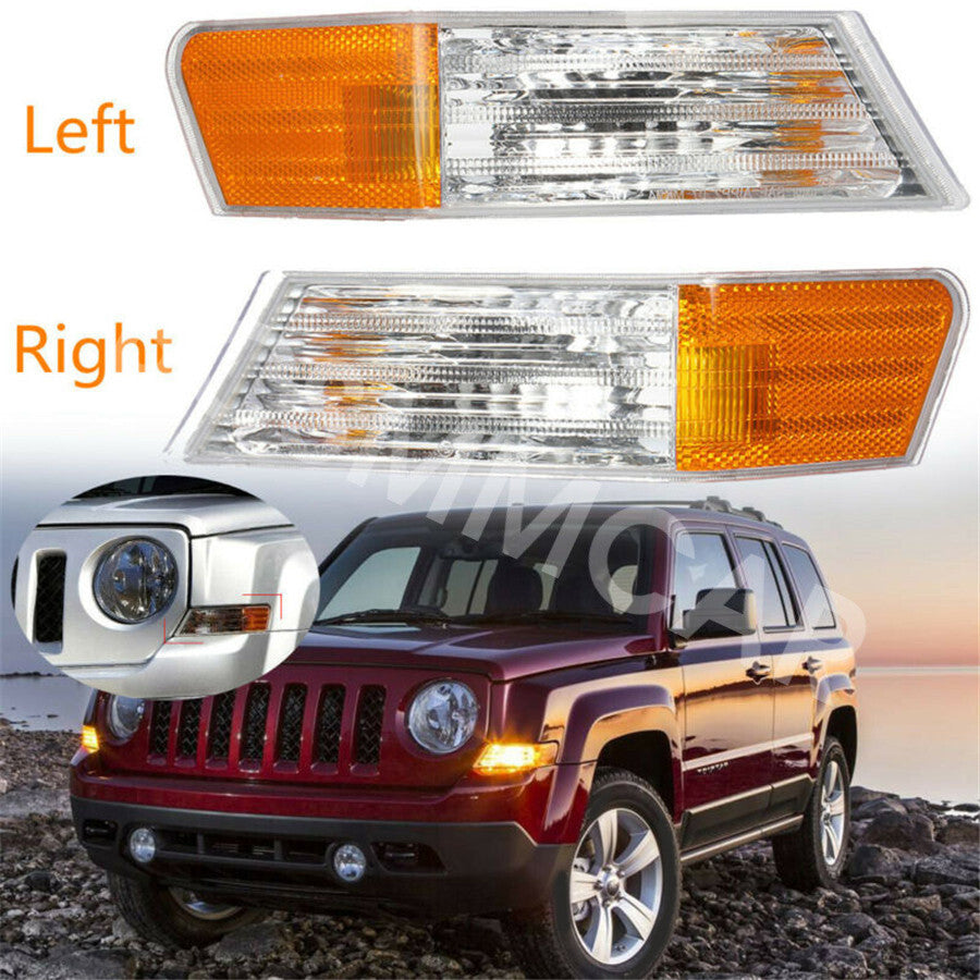 Smoke Switchback LED Turn Signal Lights Housing Fit for Jeep Patriot 2007-2014