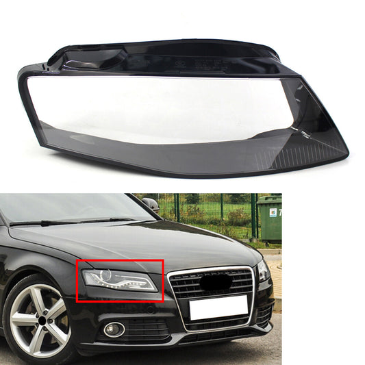 Transparent Headlight Lens Lampshade Cover FIT for Audi A4 B8 2009-2012