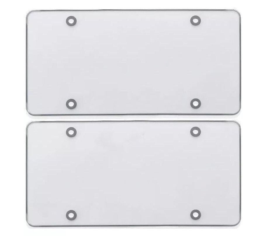 2-piece car license plate frame cover, front cover, rear trunk transparent, suitable for VW .