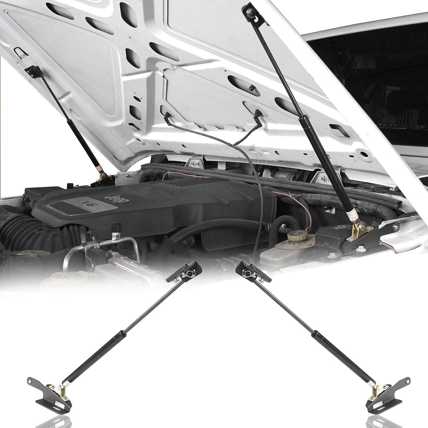 Front Hood Lift Support Struts Assist Kit for Jeep for Wrangler JKUnlimited 2011-18