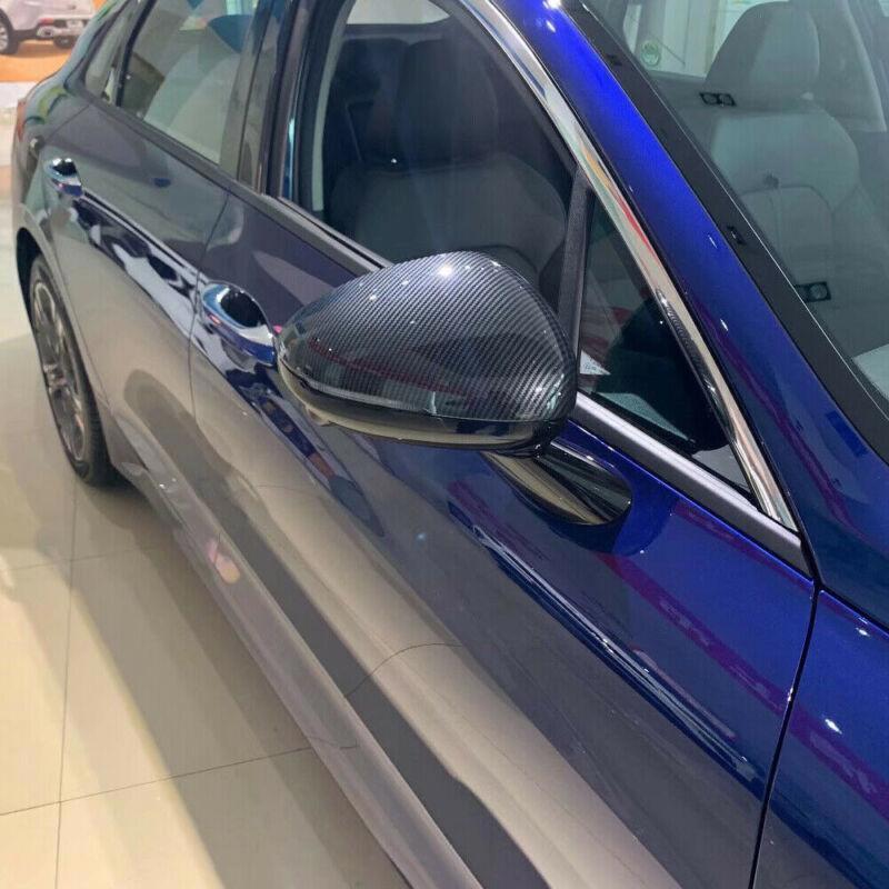 for Kia K5 2021-24 Carbon Fiber Rear View Side Door Mirror Overlay Cover Trim 2P