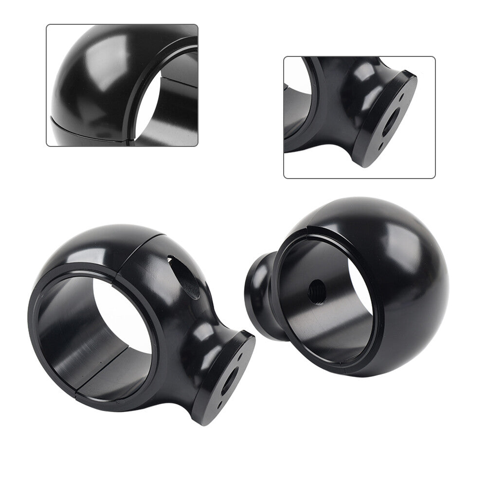 2 Rise Handlebar Riser Clamp Mount Black for Harley Sportster Softail