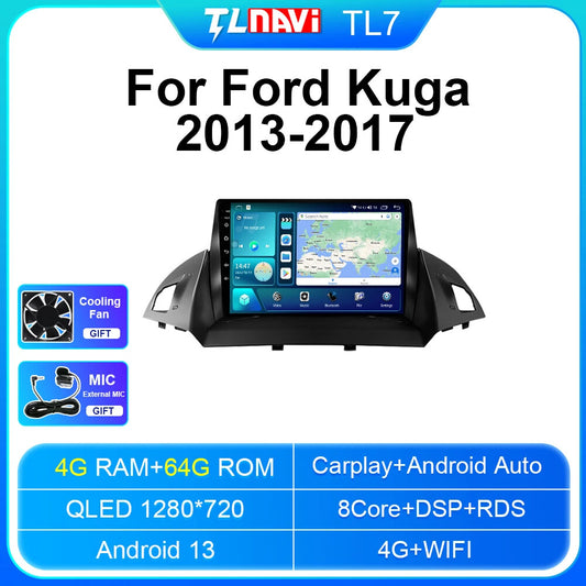 for Ford Kuga 2013-2017 Stereo Android CarPlay Car Radio GPS Video Player Screen