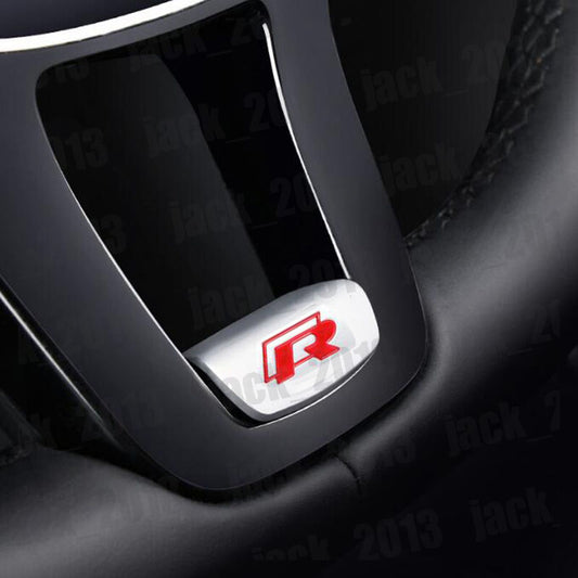 Steel R Steering Wheel Sequin Cover Trim for Volkswagen for VW for Passat 2016-2024