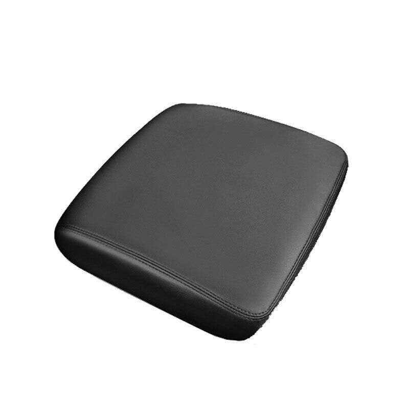 Black Leather Central Console Armrest Box Cover for Nissan Armada Y62 2017-2020